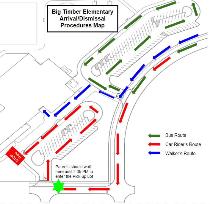 BTES Pick-up and Drop-off Map